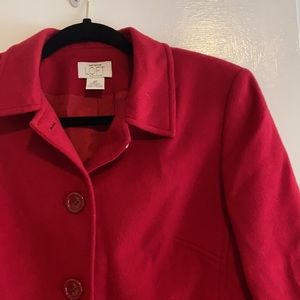 Red Wool Blazer